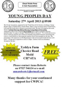 Young Peoples Day Sat 27th April